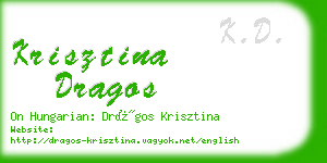 krisztina dragos business card